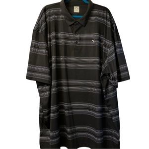 Greg Norman CALLAWAY Big & Tall Soft Touch Stripe Golf Polo Shirt